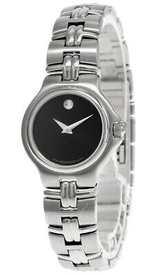 Movado Museum Stainless Steel Black Dial Women's Watch 0602753