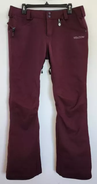 Volcom Species Stretch Slim Snowboard Pants burgundy Women's Size L