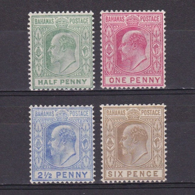 BAHAMAS 1906, SG# 71-74, CV £65, Wmk Multi Crown CA, MH