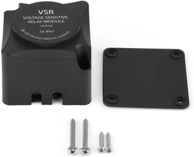 Keenso 12V Voltage Sensitive Relay VSR Split Charge Relay Smart 140 Amp Dual Ba