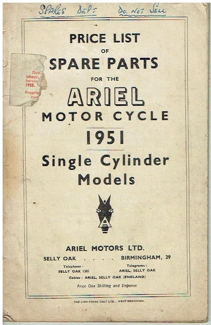 Parts Catalogues, Motorcycle Manuals & Literature, Vehicle Parts