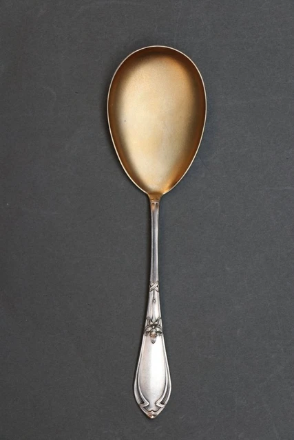 Grosser Löffel - Jugendstil - Silber 800 - Blumendekor - vergoldet W32 Grosser Löffel - Jugendstil - Silber 800 - Blumendekor - vergoldet W32