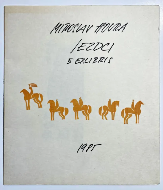Miroslav Houra - 5 Exlibris Ex Libris bookplates Ex-Libris 1985 signiert signed