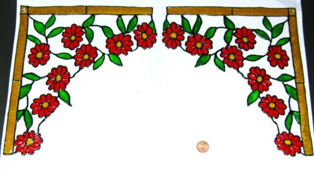 2 Window Color Fensterbilder Blumenecke 1x links und 1x rechts Motiv 1