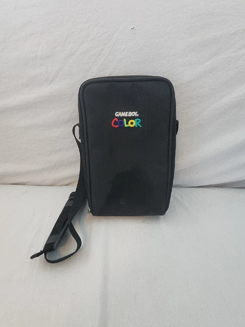 Vintage Nintendo Gameboy Color Black Shoulder Strap Hard Insert Carrying Case