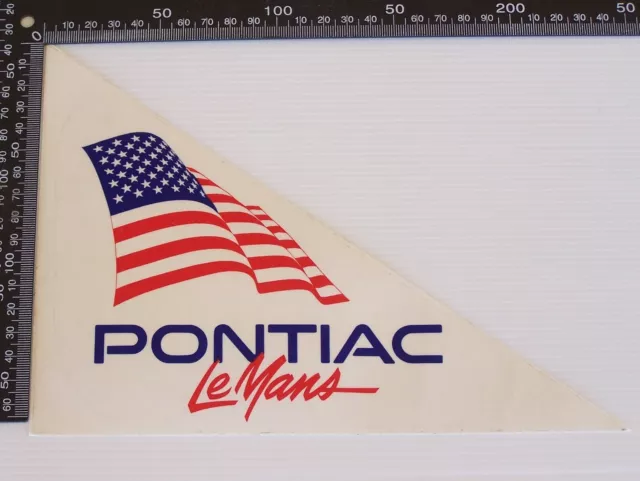 Genuine Usa Pontiac Le Mans Racing Souvenir Large Window Sticker