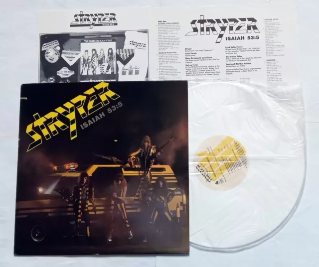 STRYPER Soldiers Under Command VERY RARE ORIGINAL 1985 US WHITE LP