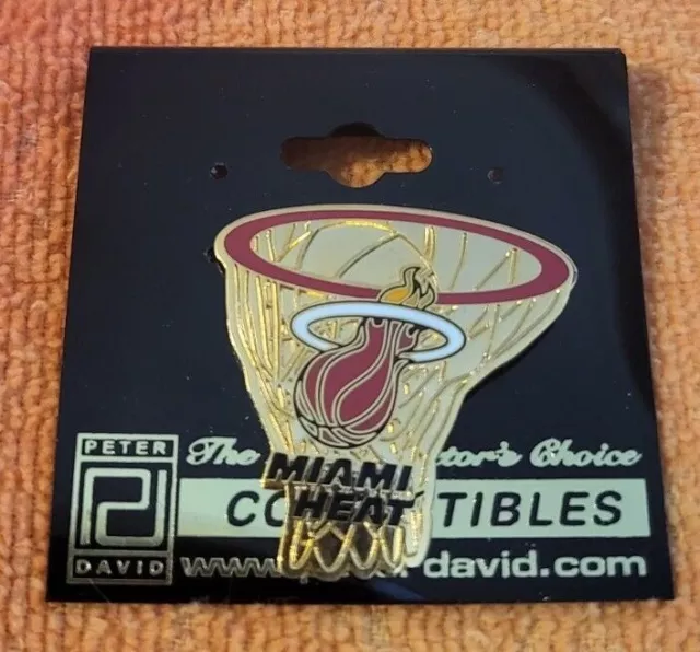 Vintage Nba Basketball Miami Heat Team Logo Collectible Pin Rare Beautiful L@@K