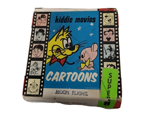 Vintage Moon Flight Kiddie Movie 8mm 50ft Movie Night Reel To Reel.