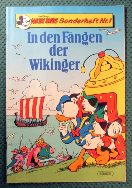 Micky Maus 1989 Sonderheft 1 In den Fängen der Wikinger Beilage zu Heft 4  1989