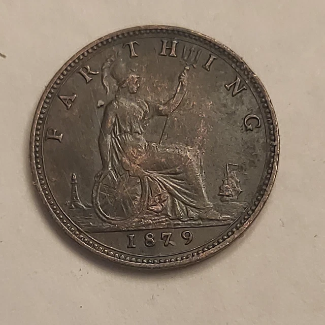 Royaume Uni  Farthing 1879 Victoria Ttb Angleterre
