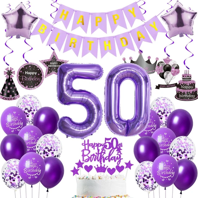 Ohaoduo 50. Geburtstag Dekoset Für Frauen – Bunte Ballons, Banner & Tortendeko Für Die Perfekte Party