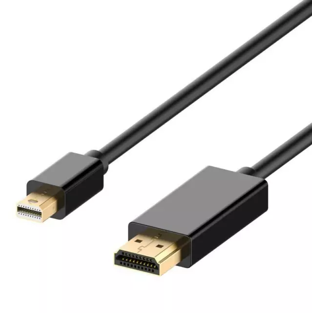 Mini Displayport DP Thunderbolt to HDMI HD Gold Cable Lead Wire Adaptor 1m 2m 3m