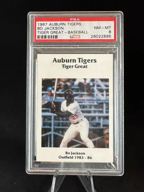 1987 McDag Auburn Tigers Bo Jackson - Tiger Great - PSA 8