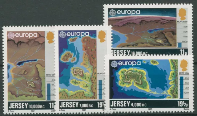 Jersey 1982 Europa CEPT Ereignisse Erdgeschichte 278/81 postfrisch