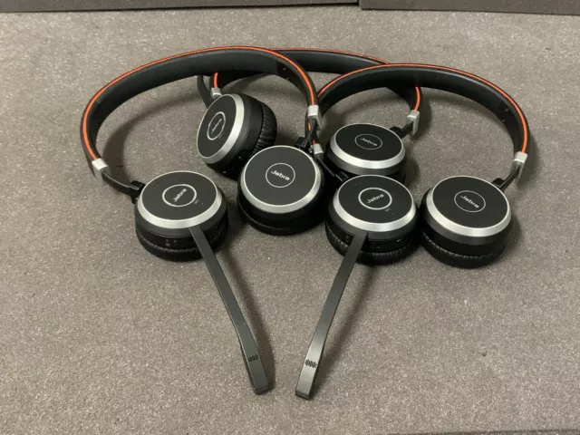 LOT OF 3 Jabra Evolve 65 Stereo Wireless Bluetooth Headset HSC018W