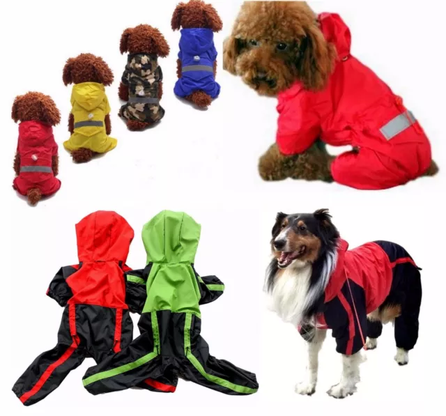 Dog water-resistant rain coat, trouser suit, clothes, mac SMALL to EXTRA LARGE