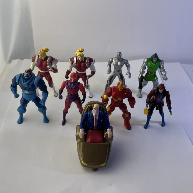 1994-95 Toy Biz X-Men/Marvel Steel Die Cast Figure Lot 9 Dr Doom Magneto vtg