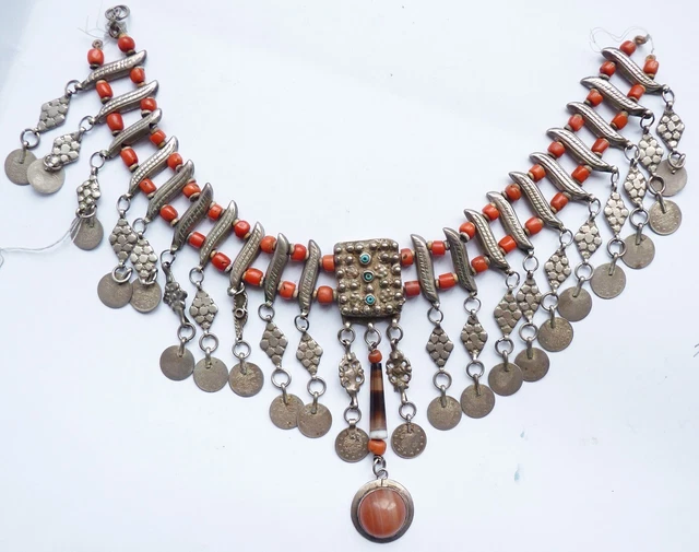 Parure Bijoux Kabyles En Argent Massif Et Corail - 4 Pièces Et Plus, Neuf Avec étiquettes, Marque El Andaloussia