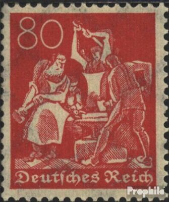 Empire Allemand 186, rare filigrane 2 gaufres neuf 1921 ouvriers