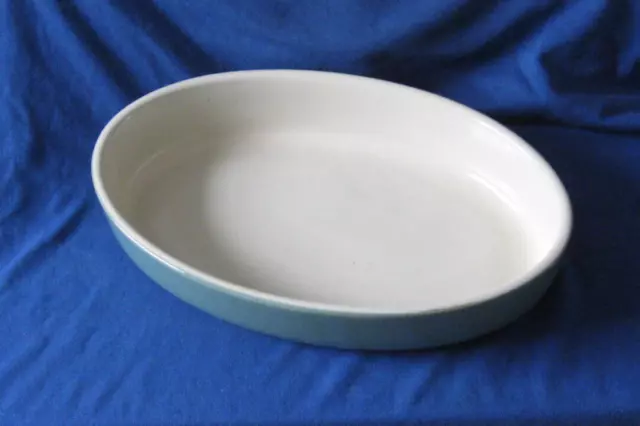 Vintage Denby Manor Green Oval Roasting Dish 10.25 Inches