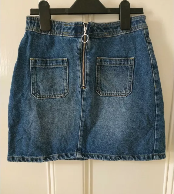 Marks And Spencer Girls Denim Skirt Age 11 To 12 Y adjustable waist.