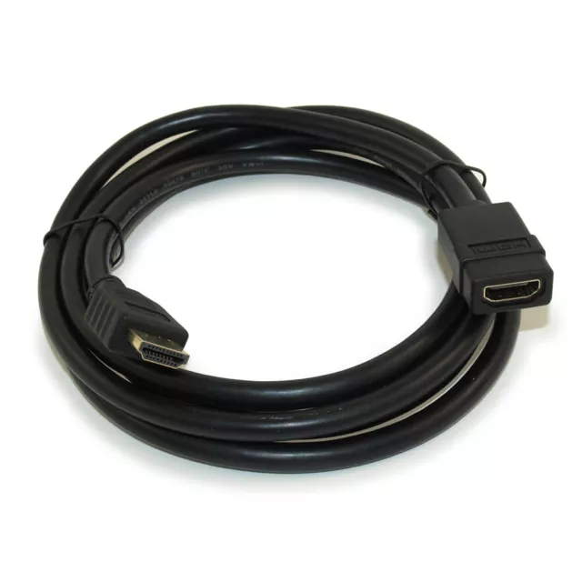 6ft HIGH-SPEED HDMI w/Ethernet 28 AWG EXTENSION (M/F) Cable Gold Plated