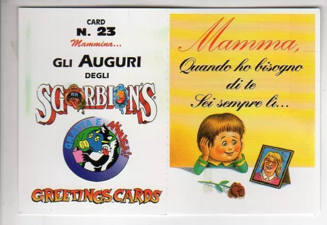 figurina  CARD GLI AUGURI DEGLI SGORBIONS NUMERO 23