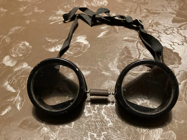 Vintage WWII Era Aviator Motorcycle Goggles