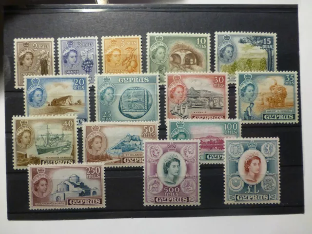 Zypern Cyprus, Mi.Nr. 164-178, QE II Local Topics, 1965, ** mnh