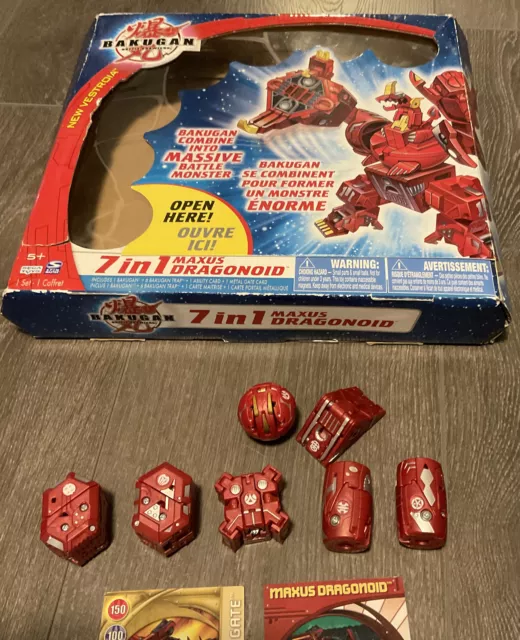 Bakugan Battle Brawlers Pyrus Maxus Dragonoid 7 In 1 Completed Rare Figure W/BOX Bakugan Battle Brawlers Pyrus Maxus Dragonoid 7 In 1 Completed Rare Figure W/BOX
