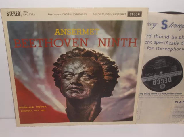 SXL 2274 Beethoven Ninth (Choral) Symphony L'OSR Ansermet ED1 WBG