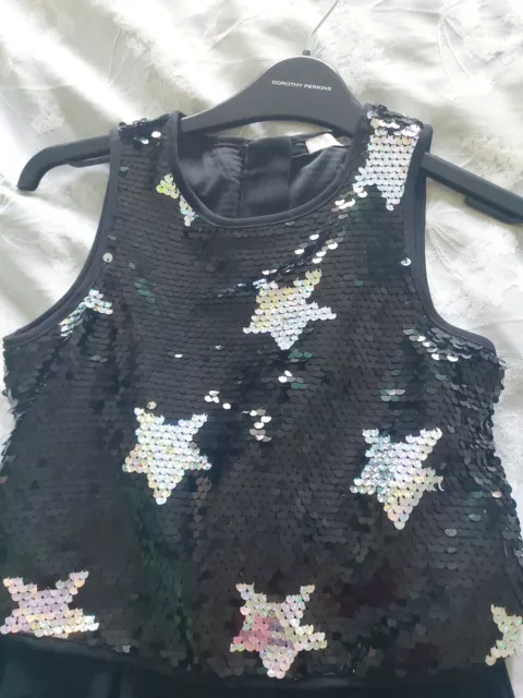 M & S Girls Sequin Sparkly Star Jumpsuit All In One Age 8- 9 Years