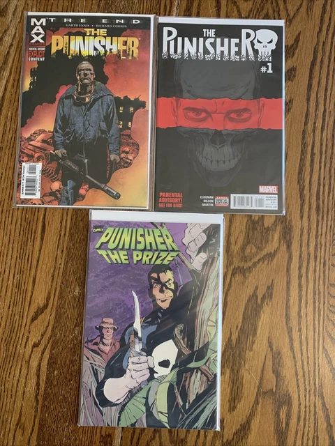 the PUNISHER lot of (3) The END One Shot, #1, The Prize Tpb MARVEL. Garth Ennis,
