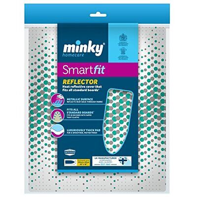 Cubierta de tabla de planchar reflector Minky Smartfit, se adapta a tablas de hasta 125 cm x 45 cm, Co