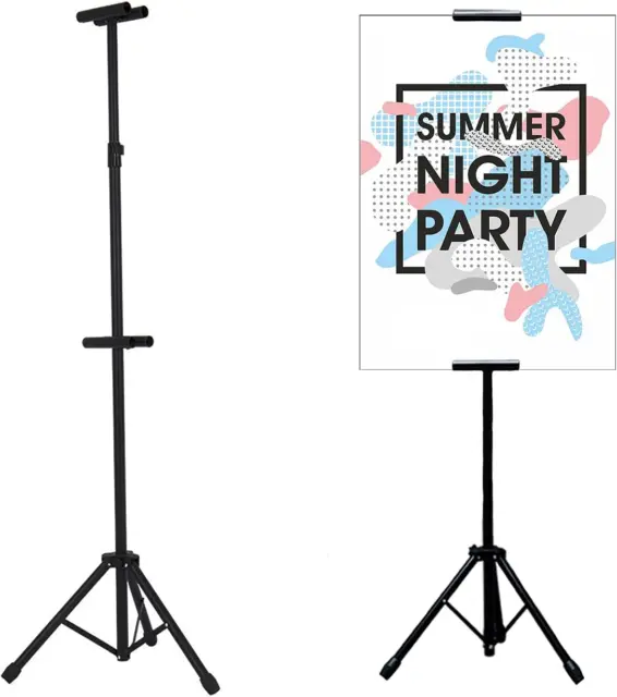 Double-Sided Tripod Poster Stand, Adjustable Sign Holder Floor Stand  Display