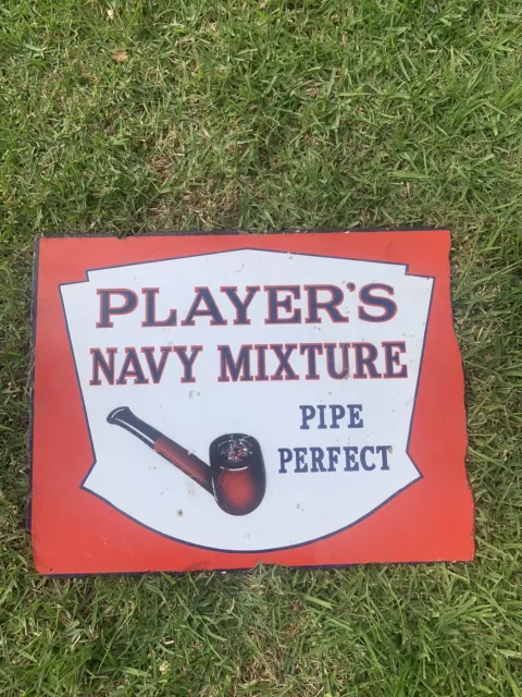 Players Navy Mixture Pipe Perfect Enamel Sign