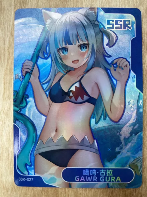 Tarjeta Gawr Gura SSR-027 Senpai Goddess Haven serie 4 historias CCG anime WAIFU