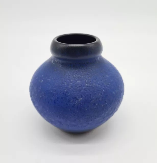 Bückeburg Keramik Vase blau vintage Design west german pottery 70s 60s 60er wgp