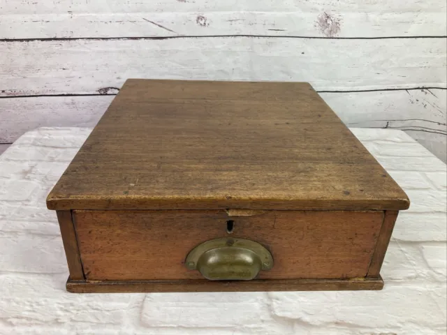 Antique Cash Drawer Wooden Till Drawer Box No Key 45.5 x 39 x 14 cm