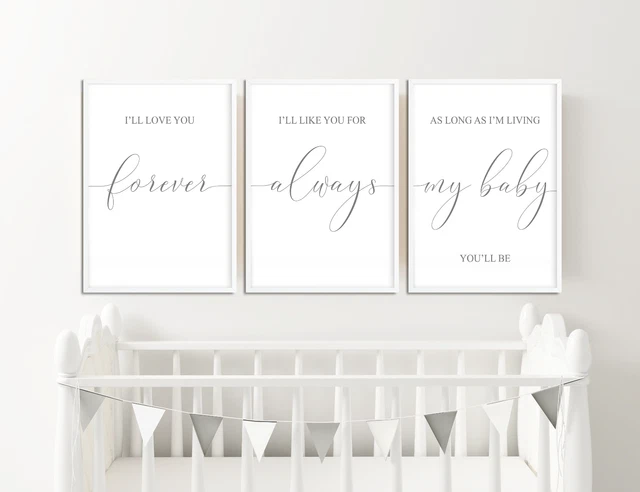 Graue Kinderzimmerdrucke Bilder, Wandkunst Baby Schlafzimmer Dekor, Jungen Mädchen Set