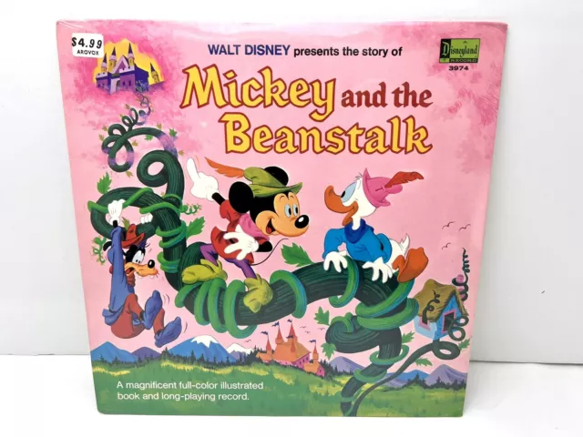 Walt Disney Mickey And The Beanstalk OST LP SEALED Disneyland + Book Mono