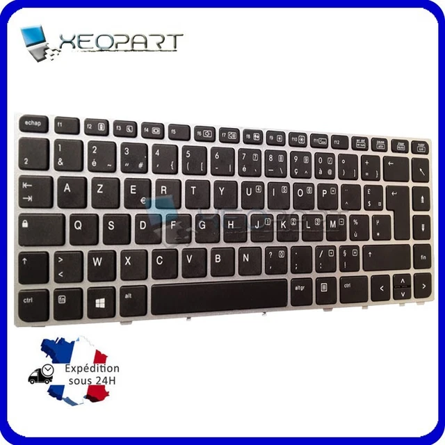 CLAVIER FRANÇAIS AZERTY POUR HP ELITEBOOK FOLIO 1040 G3 - 818252-051 / 844423-051 - rétro