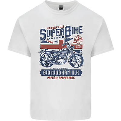 MOTO Superbike Birmingham Regno Unito Da Motociclista Da Uomo Cotone T-Shirt Tee Top