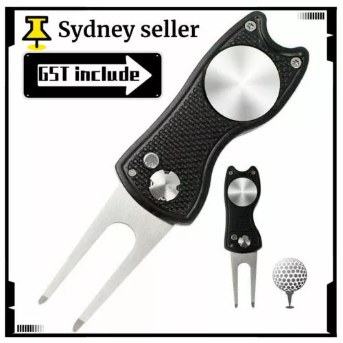 Golf Ball Marker Repairer Pitch Pitch mark Divot Repair Blade Tool AU Stock