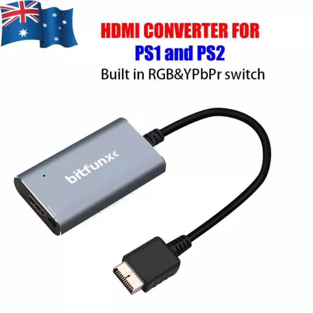 PS1 PS2 to HDMI Adapter Converter RGB YPbPr to HDMI for PlayStation 1 PSX PS2