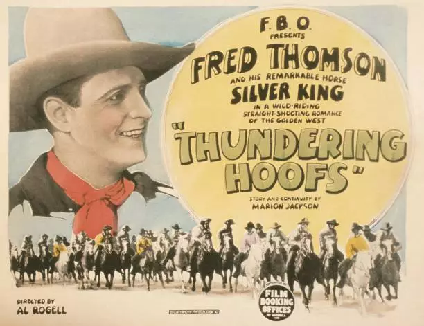 Thundering Hoofs Poster Us Poster Fred Thomson 1924 Old Movie Photo