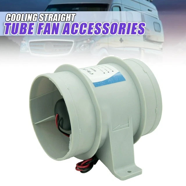 1x 4 inch Boat In Line Bilge Blower Marine Cabin Air Ventilation Fan 12V 235CFM