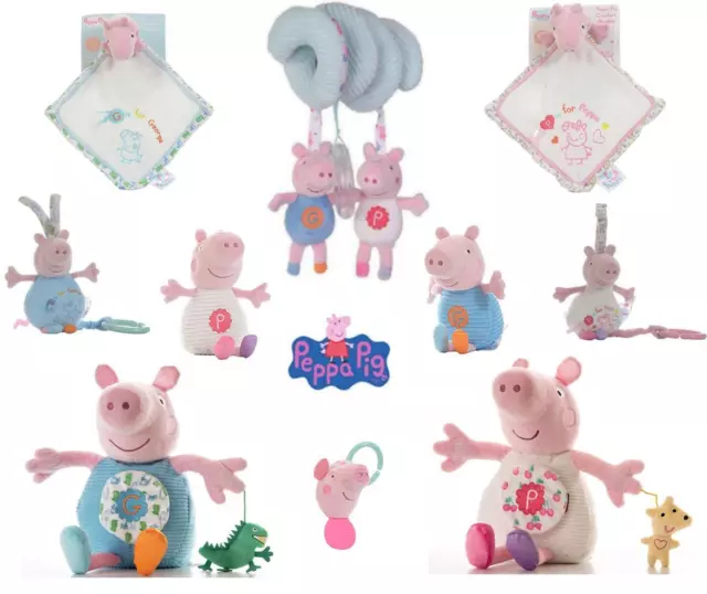 Peppa Pig / George Chime Rattle  Spiral  Activity Toy Comforter Teether Musical