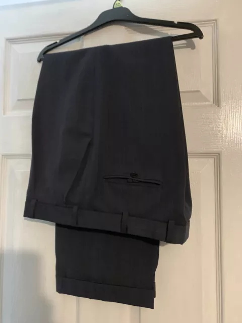 Mens Black Tailored Trousers Size 36R